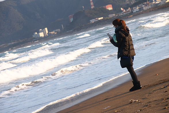 金山の海岸