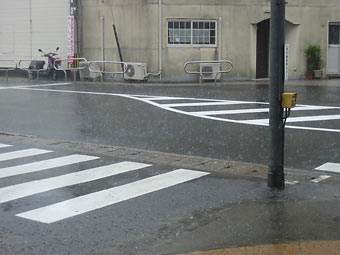 平戸で大雨